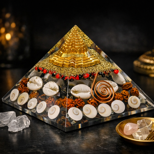 Crystal Wealth Gomati Chakra Shree Yantra Pyramid